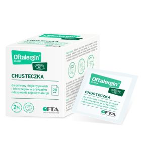 Oftalergin Clean,chust.ochr.hig.powiek.brzeg.odc.alerg,20szt