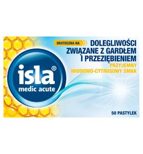 Isla medic acute miodowo-cytrusowa, pastyl.do ssania, 50szt