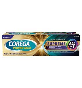 Corega Power Max Supreme All in 1,krem mocujący do protez zębowych,40g