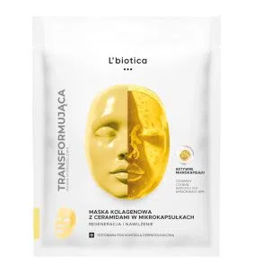 L'Biotica, Maska Transformująca Kolagenowa z Ceramidami w mikrokapsułkach, 1 szt.
