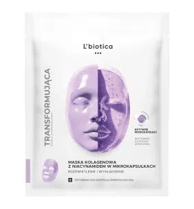 L'Biotica, Maska transformująca kolagenowa z niacynamidem, 1 szt.