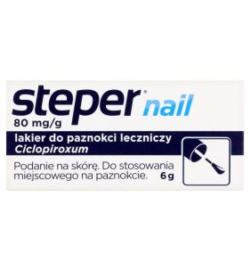 Steper nail, 80 mg/g, lakier do paznokci leczniczy, 6 g