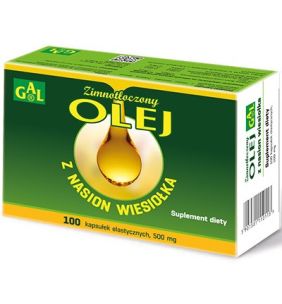 Zimnotłoczony olej z nasion wiesiołka, 500 mg, kapsułki, 100 szt.