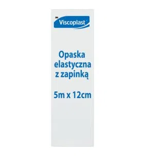 Viscoplast, opaska elastyczna z zapinką, 5 m x 12 cm, 1 szt.