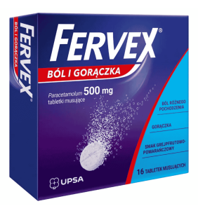 Fervex ból i gorączka Forte, 1 g, tabletki musujące, 8 szt