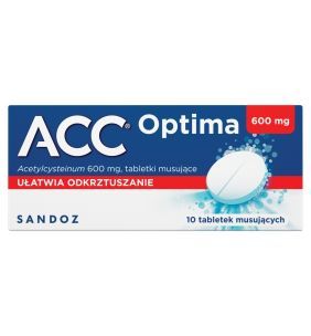 ACC optima, 600 mg, tabletki musujące, 10 sztuk
