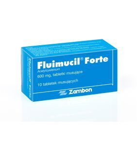Fluimucil Forte, 600 mg, tabletki musujące, 10 szt.