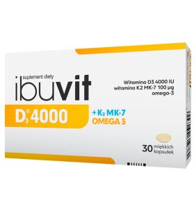 Ibuvit D3 4000+K2 MK-7 Omega 3, kapsułki miękkie, 30 szt.