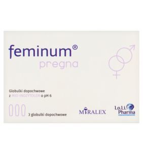 Feminum Pregna, globulki dopochwowe, 3 szt