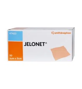 Jelonet, jałowy opatrunek parafinowy, 5 cm x 5 cm, 50 szt.