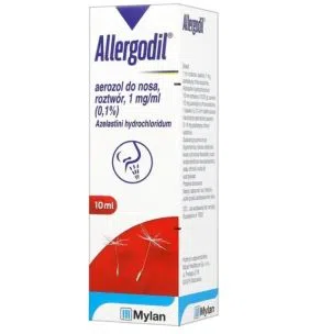 Allergodil, 1 mg/ml (0,1%), aerozol do nosa, 10 ml