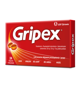 GRIPEX, 325 mg + 30 mg + 10 mg, tabletki powlekane, 24 sztuki