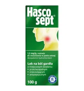 Hascosept, 1,5 mg/g, roztwór do stosowania w jamie ustnej, 100 g