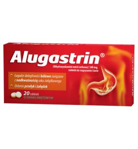 Alugastrin, 340 mg, tabletki do rozgryzania, żucia, 20 szt.