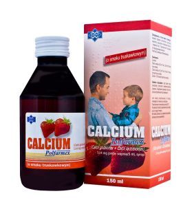 Calcium Polfarmex, syrop, o smaku truskawkowym, 150 ml
