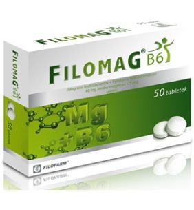 FILOMAG B6, 40 mg + 5 mg, tabletki, 50 szuk