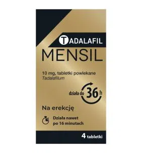 Tadalafil Mensil, 10 mg, tabl.powl., 4 szt