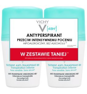 Vichy, deo w kulce, 48h, nadmierne pocenie, 50 ml x 2