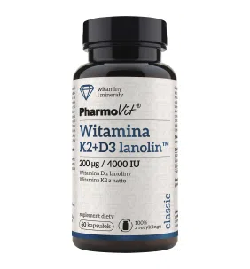 Pharmovit Classic, witamina K2 + D3 lanolin 21,6 g, kapsułki, 60 szt.