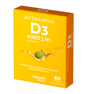 Witamina D3 4000 j.m., kapsułki, 60 szt.