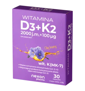 Witamina D3+K2, kaps., 30 szt
