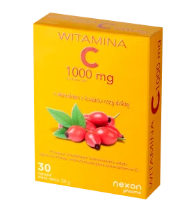 Nexon Pharma, Witamina C 1000 mg z ekstrakt z kwiatów róży dzikiej kapsułki, 30 szt.