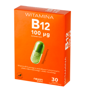 Nexon Pharma, Witamina B12 100 mcg, kapsułki, 30 szt.