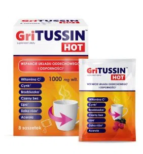 GriTussin Hot, proszek, 8 sasz.