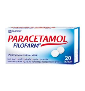 Paracetamol Filofarm, 500 mg, tabletki, 20 szt