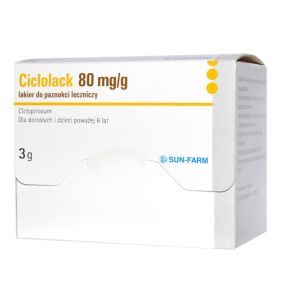 Ciclolack, 80 mg/g, lakier do paznokci leczniczy, 3 g, 1 butelka