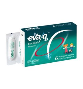 Eva/qu Bambini, czopki przeciw zaparciom dla dzieci, 6 szt.