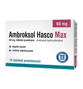 Ambroksol Hasco Max, 60 mg, tabletki powlekane, 15 szt.
