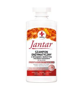 Jantar Medica, szampon enzymatyczny z wyciągiem z bursztynu i peelingiem do włosow przetłuszczających się, 330ml