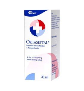 OKTASEPTAL, (0,10 g + 2,00 g)/100 g, aerozol na skórę, 30 ml
