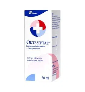 Oktaseptal, (0,10 g+2,00 g)/100 g, aerozol na skórę, 30 ml