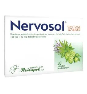 Nervosol Tabs, 100 mg + 32 mg, tabletki powlekane, 30 szt.