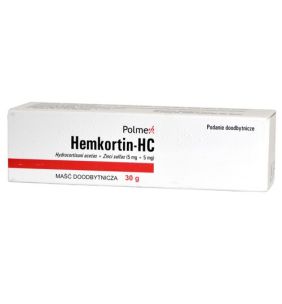 Hemkortin-HC, 5 mg + 5 mg/g, maść doodbytnicze, 30 g