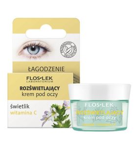 Flos-Lek Laboratorium, rozświetlający krem pod oczy świetlik i witamina C, Łagodzenie, 15 ml