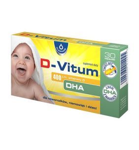 D-Vitum 400 j.m. witamina D DHA, kapsułki twist-off, 30 szt.