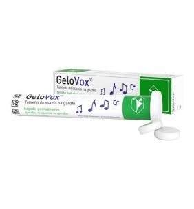 GeloVox, tabletki do ssania na gardło, porzeczkowo-mentolowe, 20 szt.