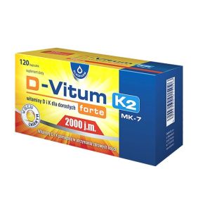 D-Vitum Forte 2000 j.m. K2, kapsułki,120 szt.