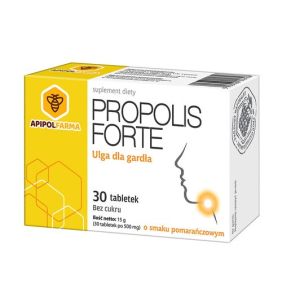 Propolis Forte o smaku pomarańczowym, tabletki do ssania, 30 szt.