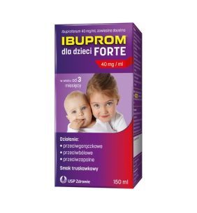 Ibuprom dla Dzieci Forte, 200 mg/5 ml, zawiesina doustna, 150 ml