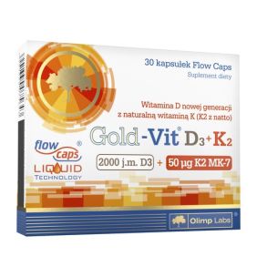 Olimp Gold-Vit D3+K2, 2000 IU+50 µg, kapsułki, 30 szt.