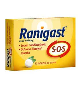Ranigast S-O-S, tabletki do ssania, 12 szt.