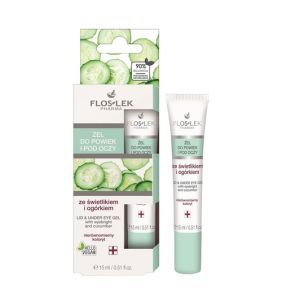 Flos-Lek, żel do powiek i pod oczy ze świetlikiem i ogórkiem, 15 ml