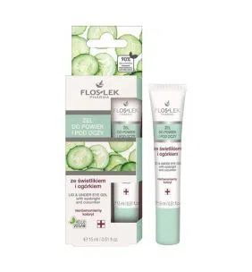 Flos-Lek, żel do powiek i pod oczy ze świetlikiem i ogórkiem, 15 ml