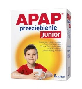 Apap Przeziębienie Junior, proszek do sporządzania roztworu doustnego, saszetki, 6 szt.