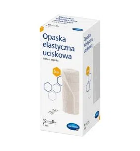 Opaska elastyczna uciskowa tkana z zapinką, 10 cm x 5 m, 1 szt.