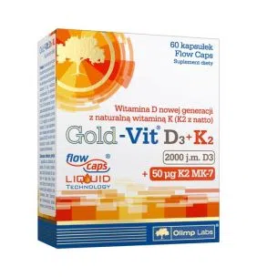 Olimp Gold-Vit D3+K2, 2000 IU + 50 μg, kapsułki, 60 szt.